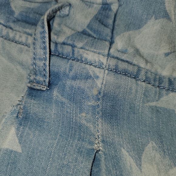 Desigual Denim Cargo Pants with Floral Print Small - Picture 10 of 10